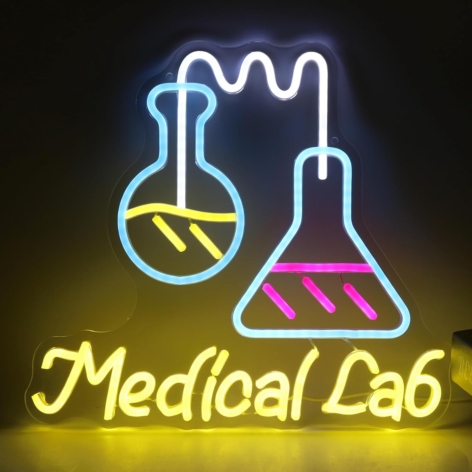 Neonowy znak laboratoryjny, za – Medical Lab Study recenzja i cena